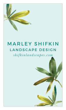 Our Friendly Fronds Business Cards are perfect for any landscape designer.