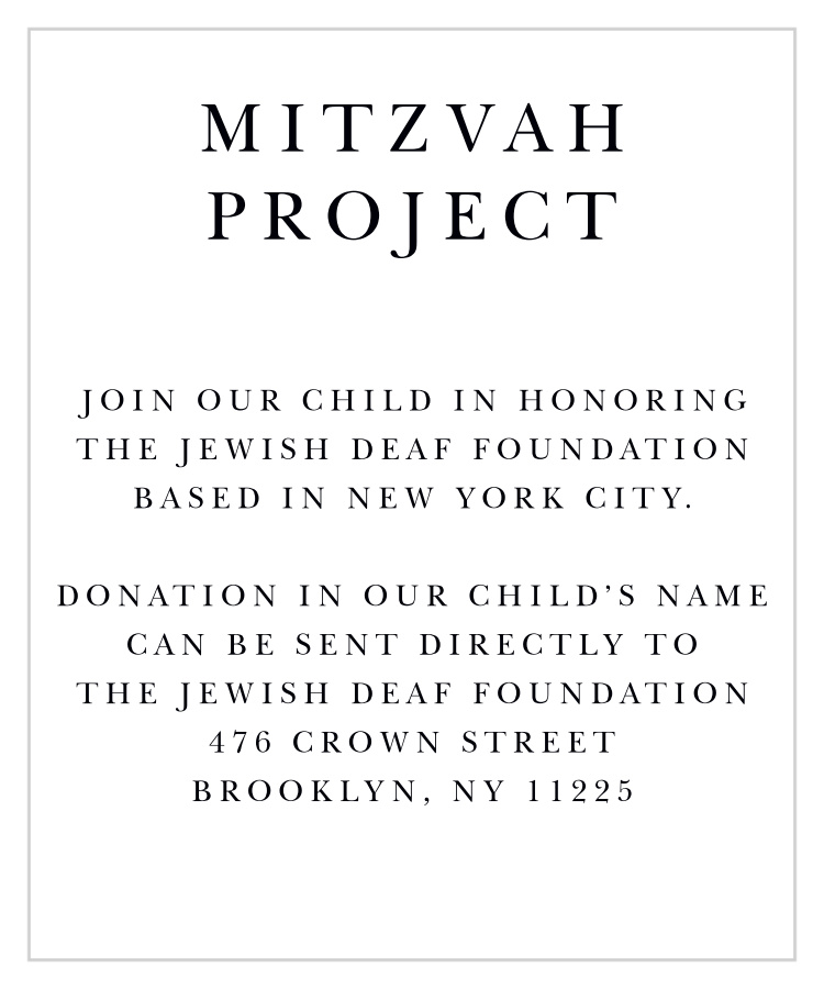 Musical Notes Bar Mitzvah Project Cards