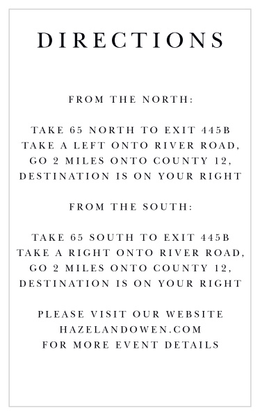 Our Musical Notes Bar Mitzvah Direction Cards are perfect for guiding your family and friends to the venue with ease.