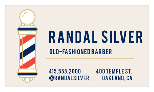 Our Barber Pole Business Cards offer a simply classic and vintage feel.