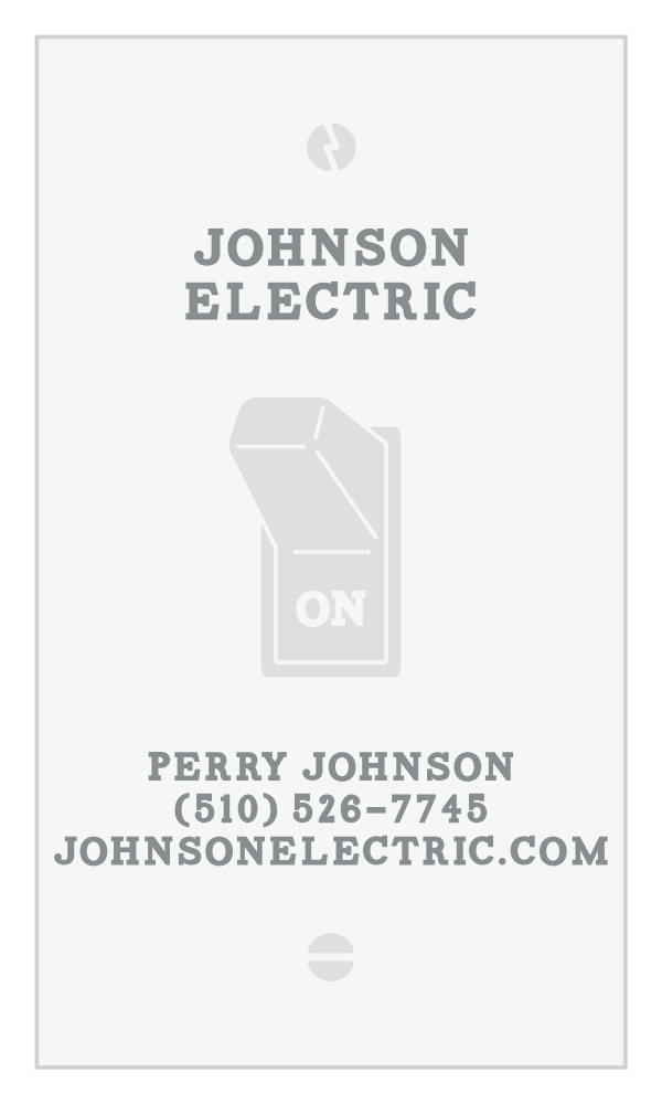 Electrician Switch Business Cards