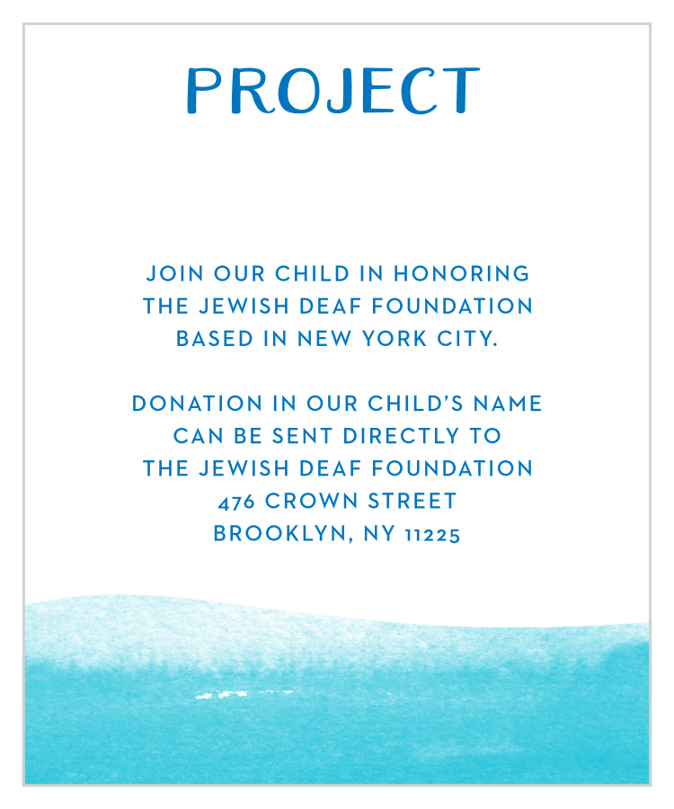 Ocean Vibes Bar Mitzvah Project Cards