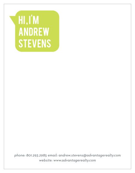 Add the perfect touch to your handwritten notes to clients or coworkers with our Talk Bubble Business Stationery. 