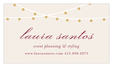The Evening Lights Business Cards are the perfect way to highlight your skills as an event planner!