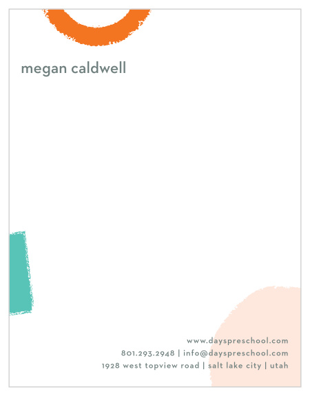 Turn every memo and invoice into a message beautifully backed by your own professional reputation with our Teacher Shapes Business Stationery.
