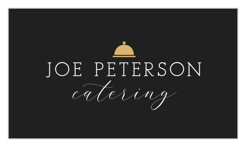 Let everyone know that dinner is served with our Catering Bell Business Cards!
