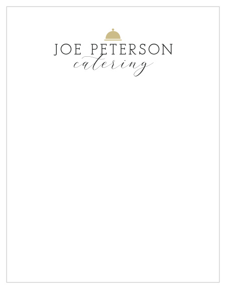 Underscore every piece of professional correspondence with the professional design of our Catering Bell Business Stationery.