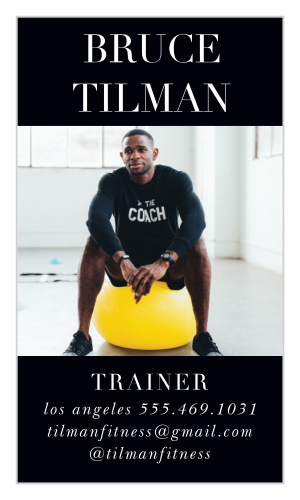 Our Photo Fitness Business Cards are excellent for displaying your business and making a name for yourself.