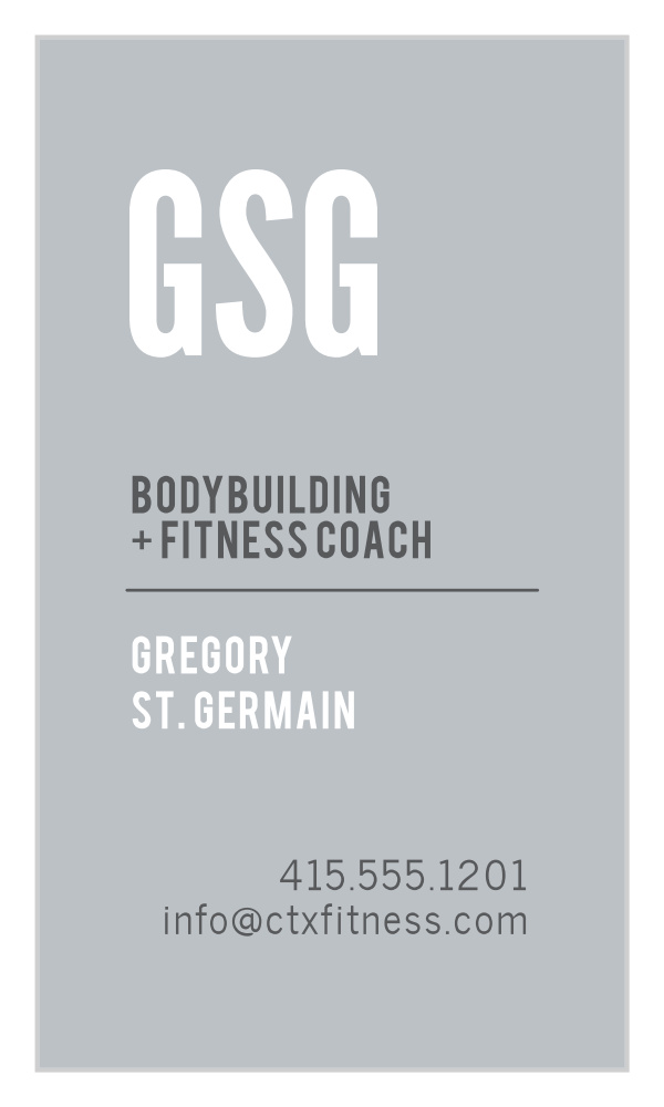 Body Builder Business Cards