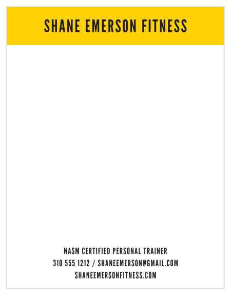 Our Colorful Trainer Business Stationery adds the perfect finishing touch to your handwritten notes to clients and coworkers.
