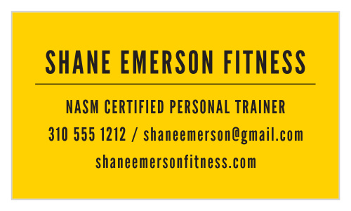 Make a name for yourself and company with the professional look of the Colorful Trainer Business Cards.