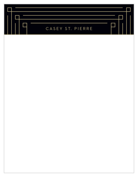 Add the perfect personal touch to your handwritten notes to clients and coworkers with the sleek look of our Art Deco Dream Business Stationery.