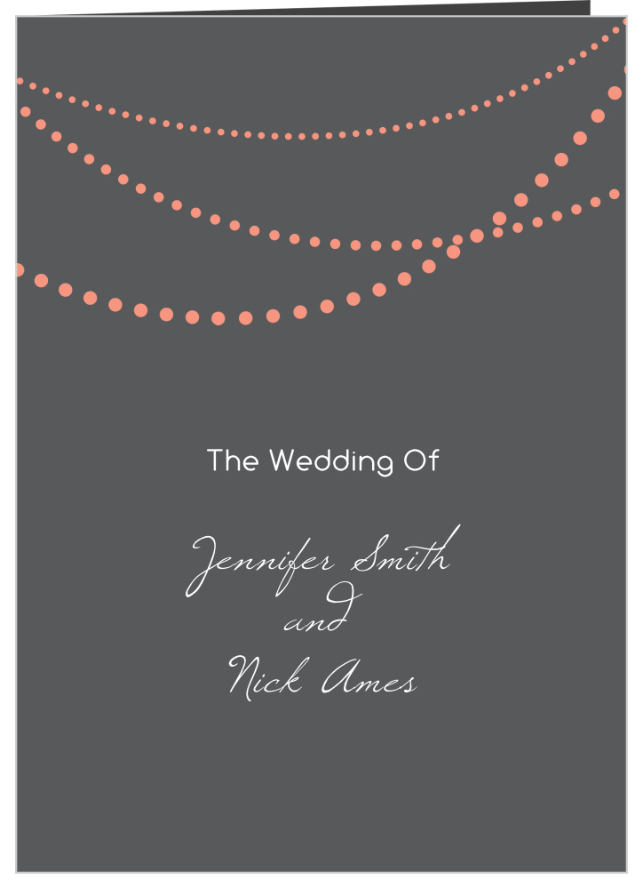 String Lights Wedding Programs