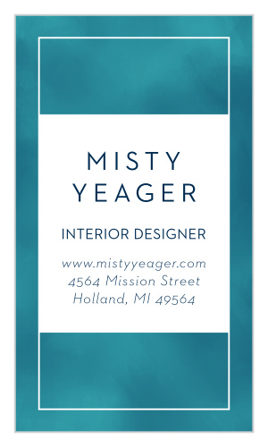 Give every potential client a glimpse into the peace and tranquility you can bring to their homes with our beautifully designed Painted Color Business Cards.