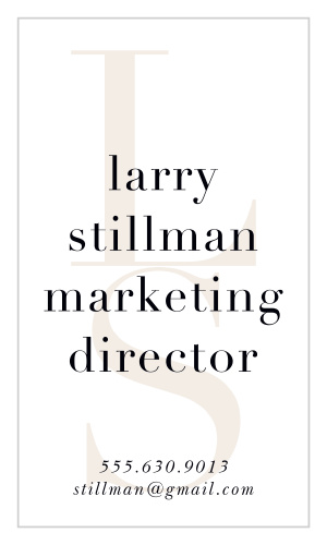 Make a name for yourself and represent your company with our Italic Monogram Business Cards.