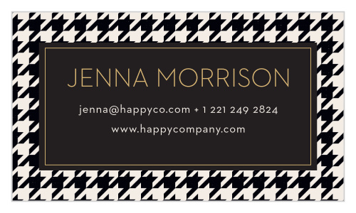 Give your business some flair with our Houndstooth Frame Business Cards.