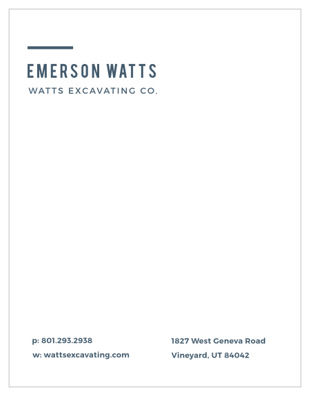 Ensure that every piece of outgoing correspondence carries with it your professional name and reputation.