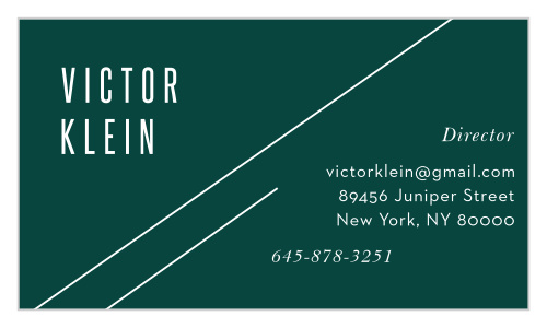 Represent your company and make a name for yourself with the minimalist look of our Silver Fox Business Cards.