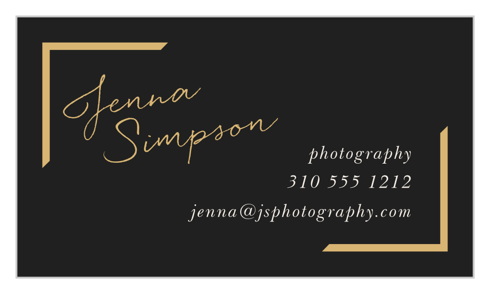 Photographer Corners Business Cards