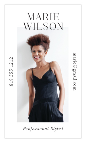 Ensure your company stands out among the competition with the chic look of our Fashion Stylist Business Cards.