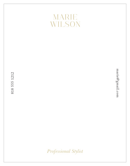 This chic look of our Fashion Stylist Business Stationery is excellent for that finishing touch on your handwritten notes to clients and coworkers.