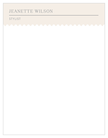 Add a personal touch to your handwritten notes to clients and coworkers with the chic look of our Stylish Stylist Business Stationery. 