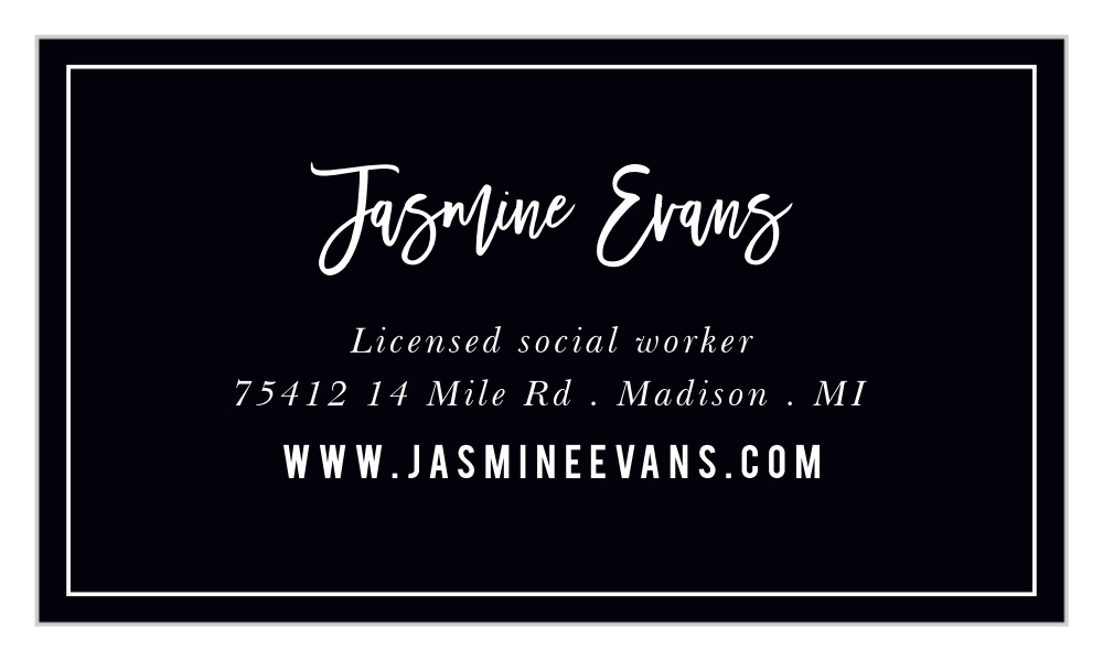 Photo Border Business Cards