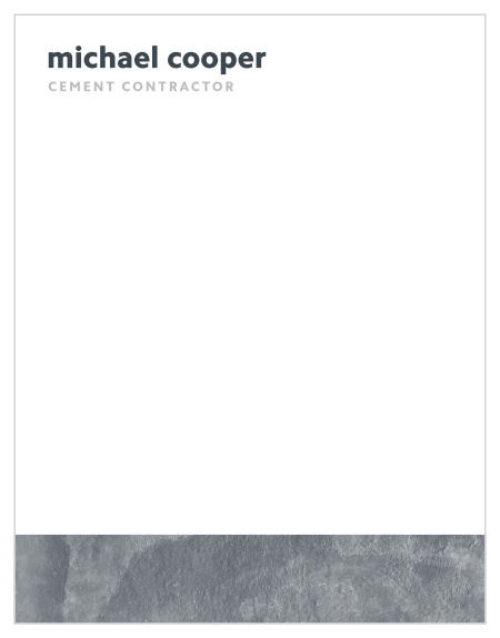 The subtle plaster texture at the bottom of the page gives this Plaster Edges Business Stationery a classic look.