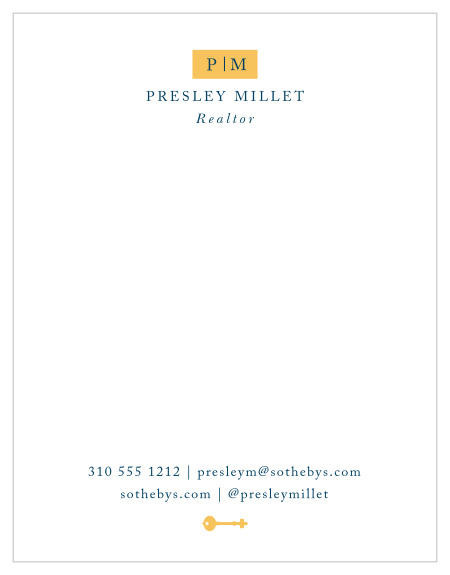 Our Gilded Realtor Business Stationery is the perfect addition to your handwritten notes to coworkers and clients.