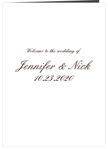 Our Simple Luxury wedding program is a perfect match to the rest of the Simple Luxury wedding suite.