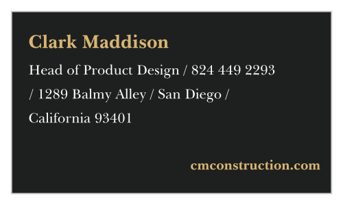 Keep things clean and simple with the ever-stunning appearance of our Bona Fide Business Cards.