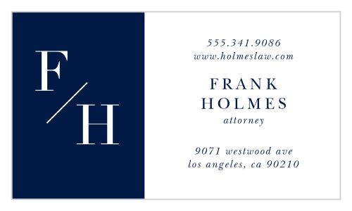 Tip the scales of a potential client's consideration in your favor with the beatific appearance of our Refined Monogram Business Cards.