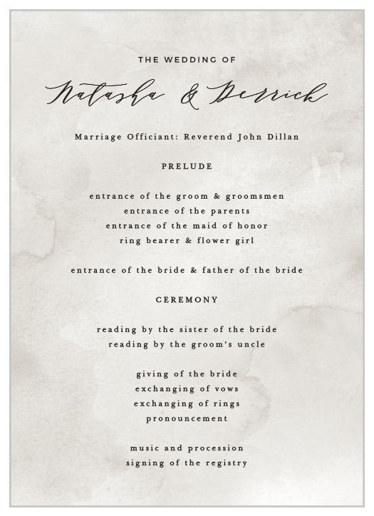 Walk family and friends through each step of your ceremony with our Passionate Forever Wedding Programs.