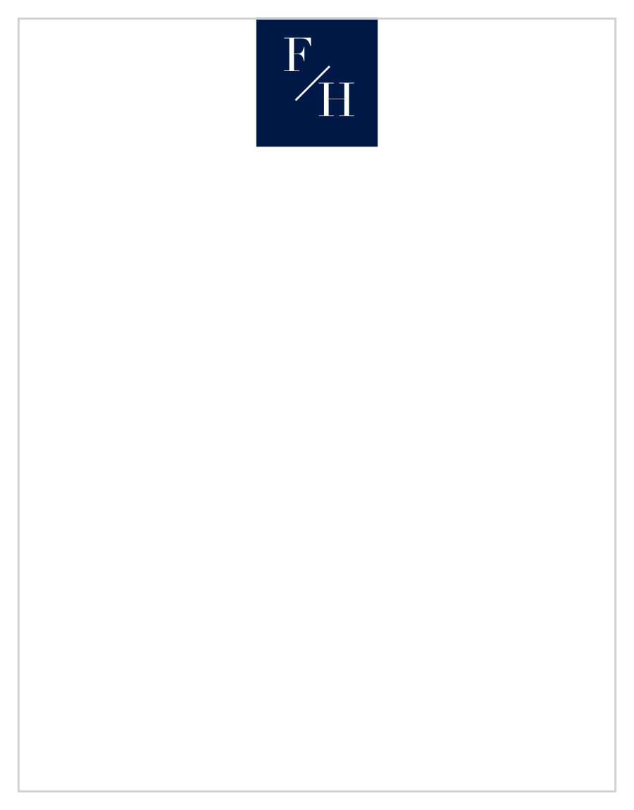 Refined Monogram Business Stationery by Basic Invite
