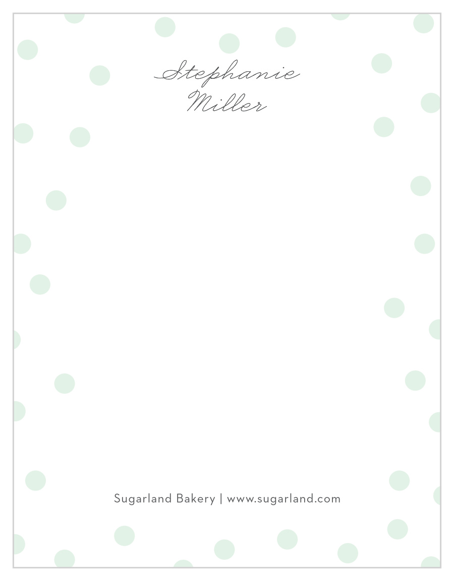 Bakery Party Business Stationery