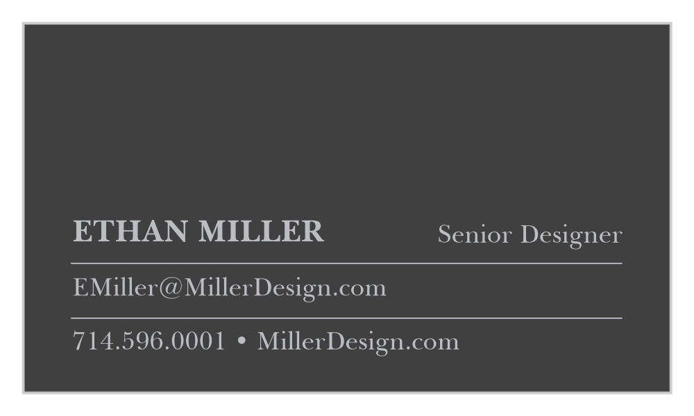Gray Shades Business Cards