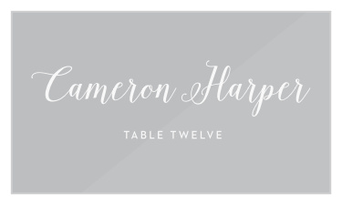 Our Big Script Clear Place Cards are perfect for guiding your friends and family to their seats for your wedding reception. 