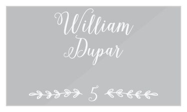 Rustic Foliage Clear Place Cards help your guests find their way among the hustle and bustle of your wedding reception. 