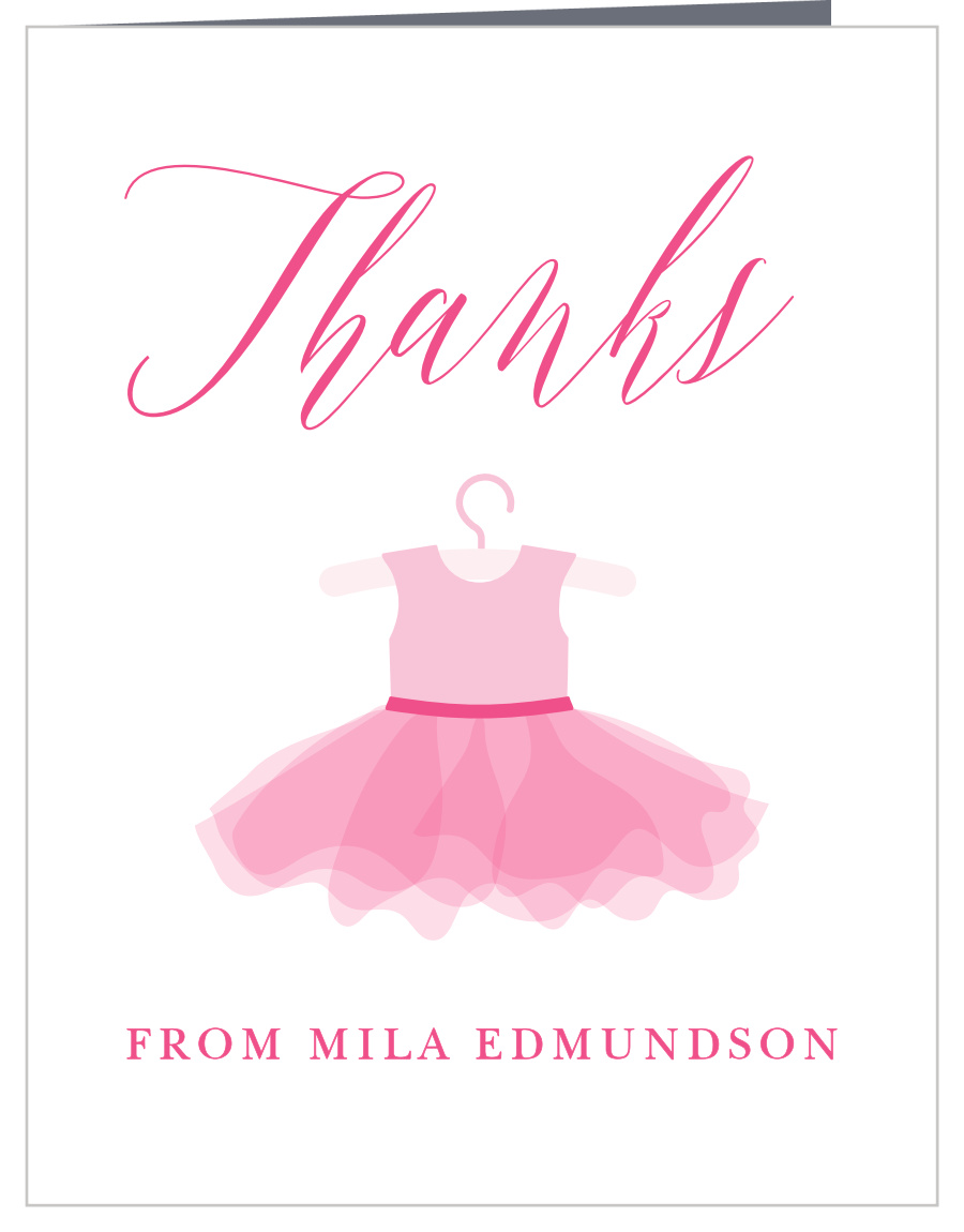 Ballet Tutu Baby Shower Thank You Cards