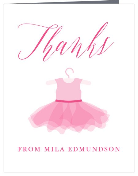 Show your appreciation for the support of your friends and family with our Ballet Tutu Baby Shower Thank You Cards.