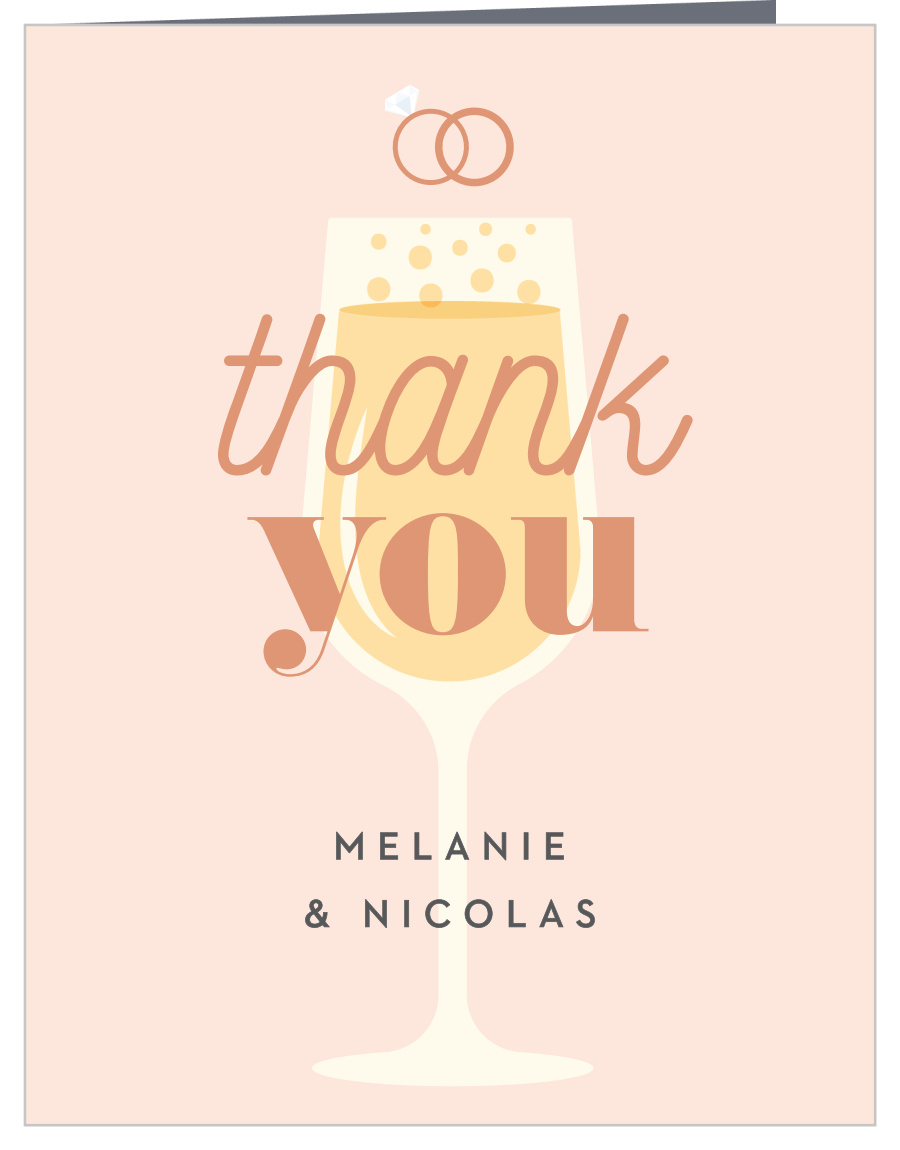 Bubbly Brunch Engagement Thank You Cards