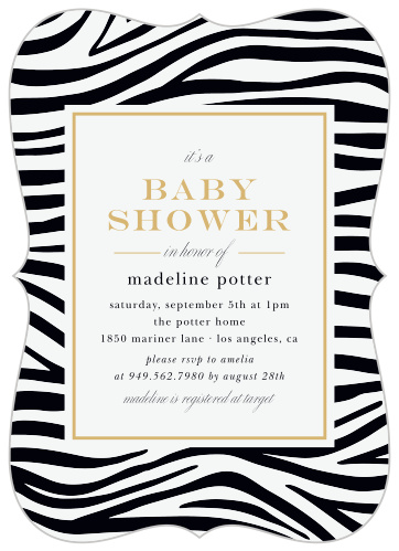 Zebra Baby Baby Shower Invitations