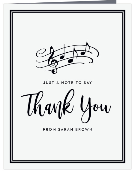 Express your gratitude to family and friends for their support on your big day with our Musical Grad Graduation Thank You Card.