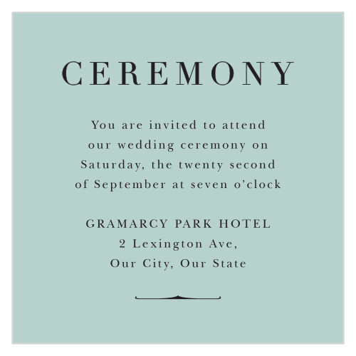 Invite your closest loved ones to your pre-wedding celebrations, with our Vintage Elegance Ceremony Cards!