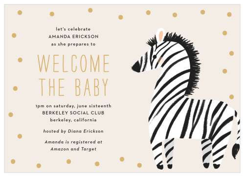 Invite your friends and family to celebrate your new arrival with our Zebra Baby Shower Invitations. 