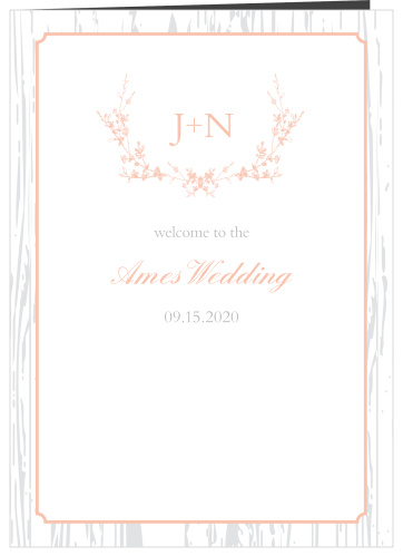 Our Rustic Wreath wedding program is a perfect match to the rest of the Rustic Wreath wedding suite.