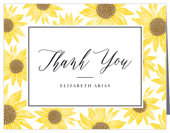 Add some brightness and cheer to your loved ones' homes with the Sunflower Student Graduation Thank You Card!