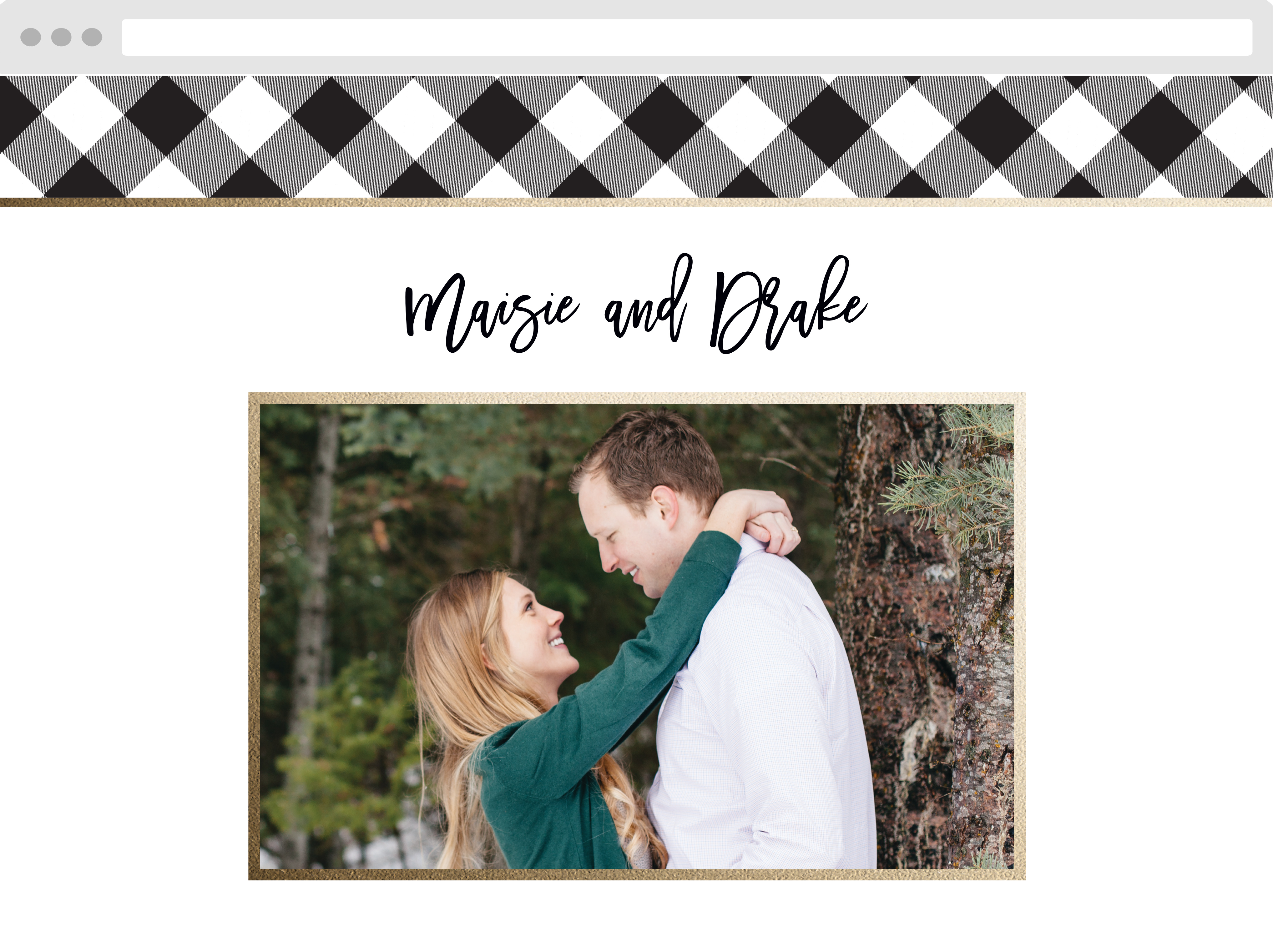 Warm Woods Wedding Website
