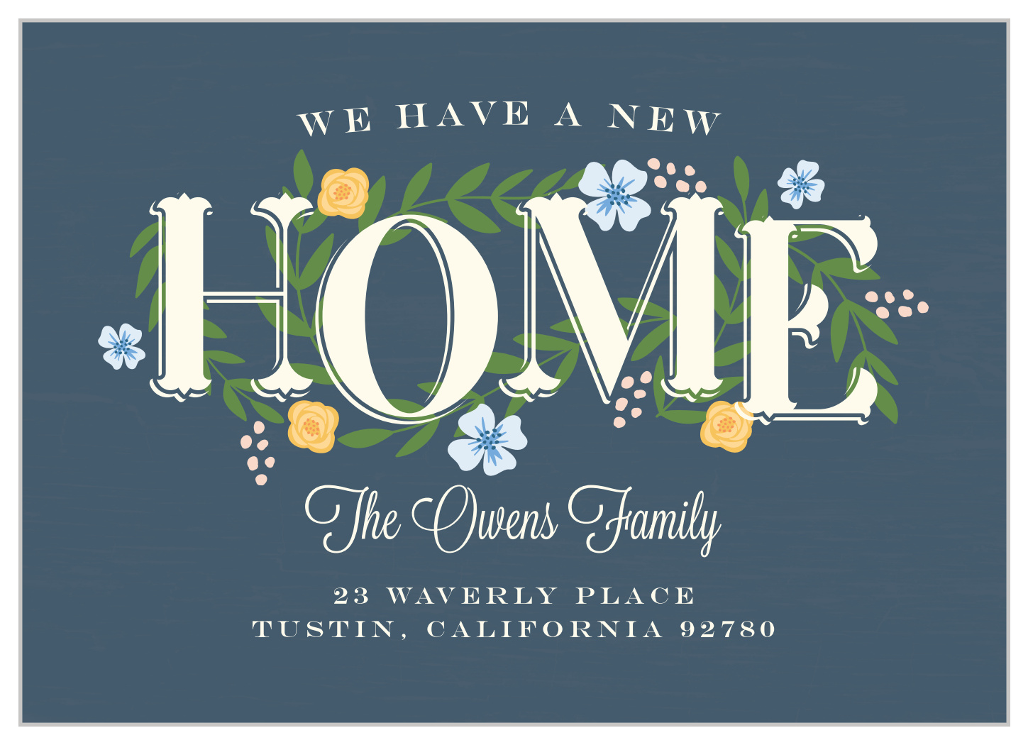 Floral Home Moving Announcements
