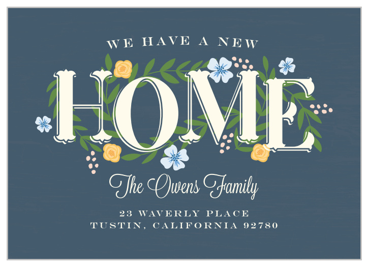 Show off your new home to your friends and family with our Floral Home Moving Announcements.